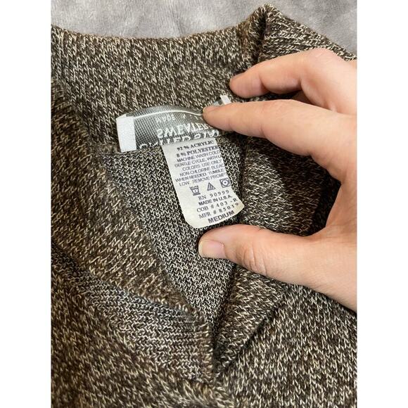 United States Sweaters Size Medium Women Brown Collared Button Up Sweater - Picture 4 of 7